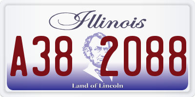 IL license plate A382088