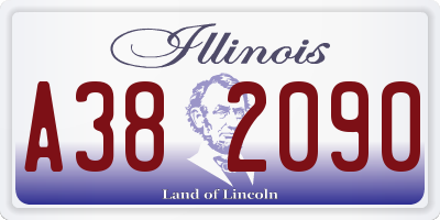 IL license plate A382090