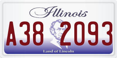 IL license plate A382093