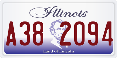 IL license plate A382094