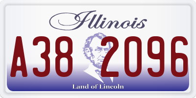 IL license plate A382096