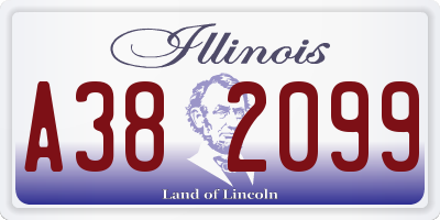 IL license plate A382099