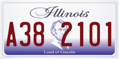 IL license plate A382101