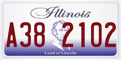 IL license plate A382102