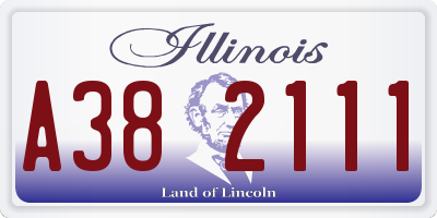 IL license plate A382111