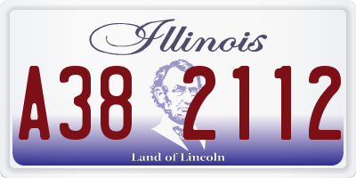 IL license plate A382112