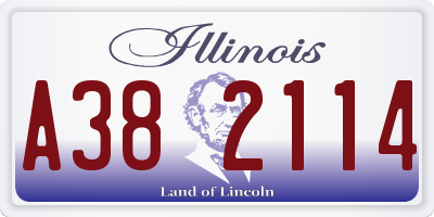 IL license plate A382114