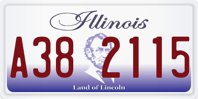 IL license plate A382115