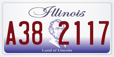 IL license plate A382117