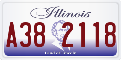 IL license plate A382118