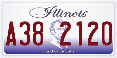 IL license plate A382120