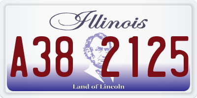 IL license plate A382125