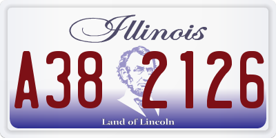 IL license plate A382126