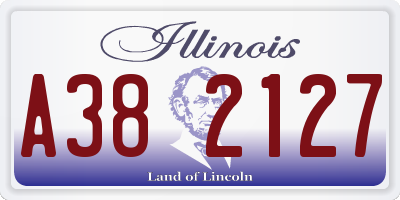IL license plate A382127