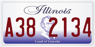 IL license plate A382134