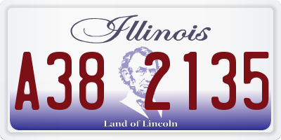 IL license plate A382135