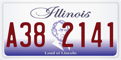 IL license plate A382141