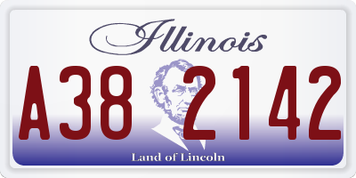 IL license plate A382142
