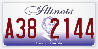 IL license plate A382144