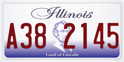 IL license plate A382145