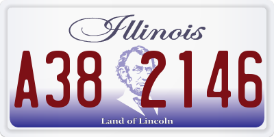 IL license plate A382146