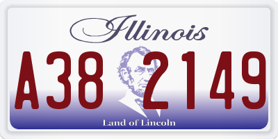 IL license plate A382149