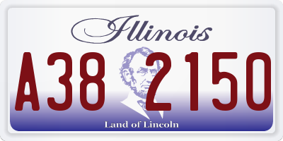 IL license plate A382150