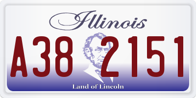 IL license plate A382151
