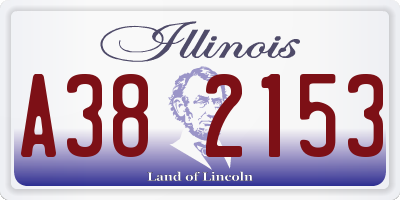 IL license plate A382153