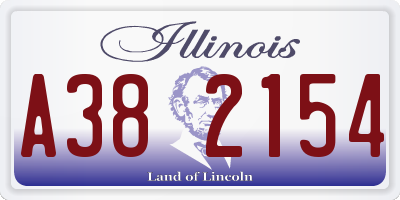 IL license plate A382154