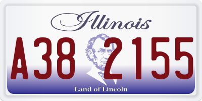 IL license plate A382155
