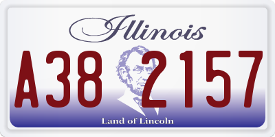 IL license plate A382157