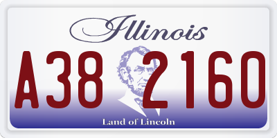 IL license plate A382160