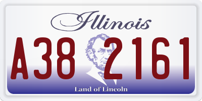 IL license plate A382161