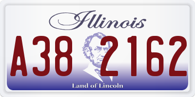 IL license plate A382162