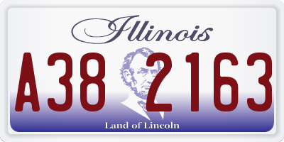 IL license plate A382163