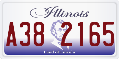 IL license plate A382165