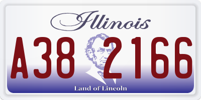 IL license plate A382166