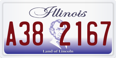 IL license plate A382167