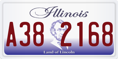 IL license plate A382168