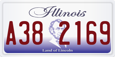 IL license plate A382169