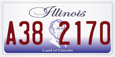 IL license plate A382170