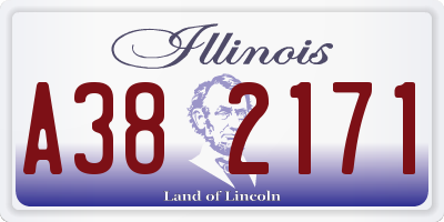 IL license plate A382171