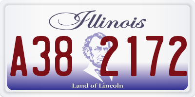 IL license plate A382172