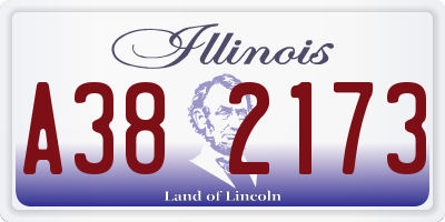 IL license plate A382173