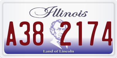IL license plate A382174