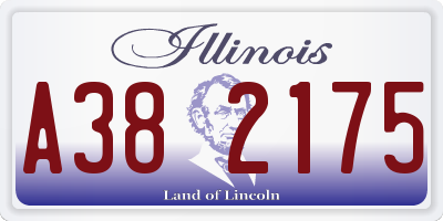 IL license plate A382175