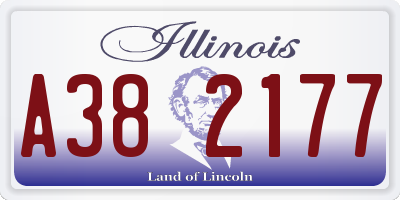 IL license plate A382177