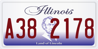 IL license plate A382178