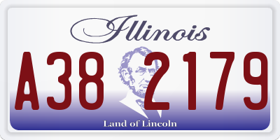 IL license plate A382179